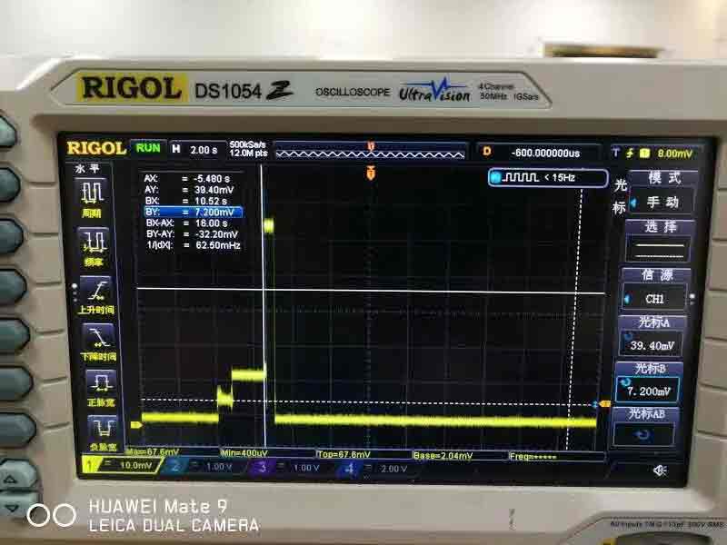 Use an oscilloscope to monitor the tag's current